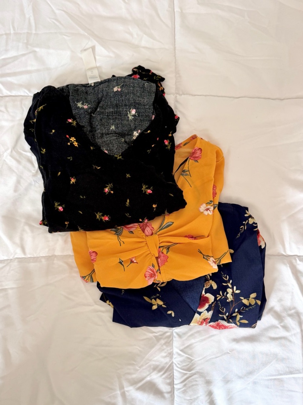 Floral Longsleeve Blouses - Bundle of 3